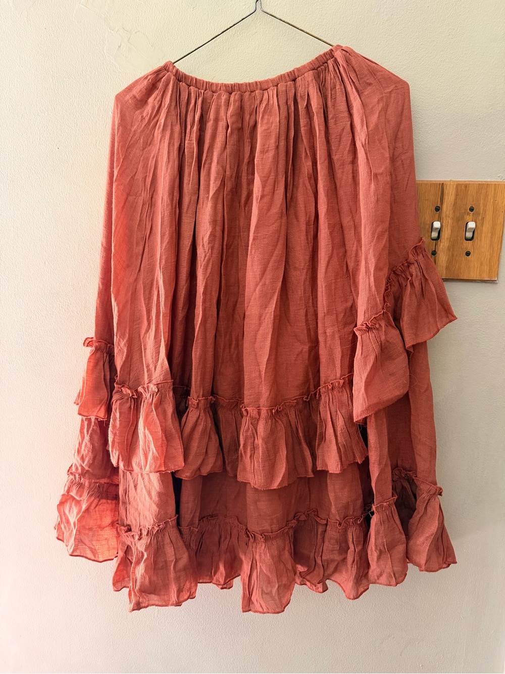Mia Joy by Joyfolie Girls Tiered Boho Skirt | Rust | Size 7